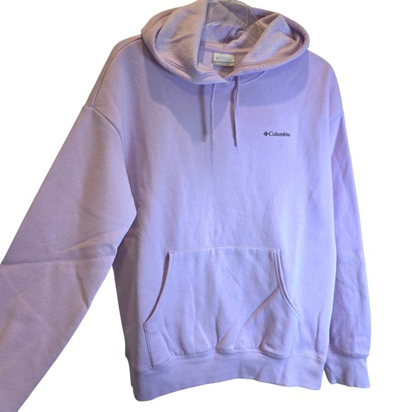 Columbia Tops - Columbia Hoodie Sweatshirt Pullover Womens Medium Purple Mountain Lake Graphic